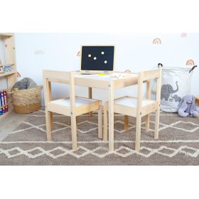Kindertisch und 2 LETTO-Stühle, Ourbaby