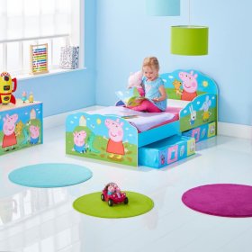 Kinderbett Peppa Pig mit Aufbewahrungsboxen, Moose Toys Ltd 