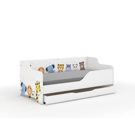 Babybett mit Rücken LILU 160 x 80 cm - ZOO, Wooden Toys