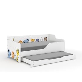Kinderbett mit Rückwand LILU 160 x 80 cm - ZOO