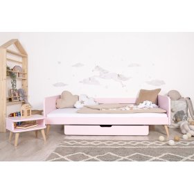 Mitwachsendes Bett Nell 2in1 - puderrosa, Ourbaby