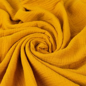 Decke und Kissen aus Musselin mit Füllung 100x135 + 40x60 - Senf, Babymatex