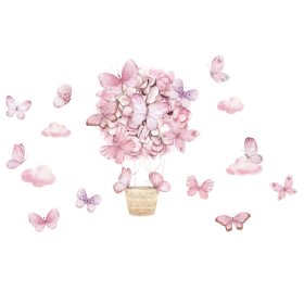 Wandaufkleber - Rosa Schmetterlinge