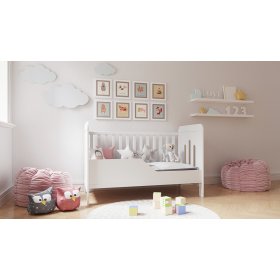 Babybett Gitterbett Zuza 140x70 cm mit Sofaseite