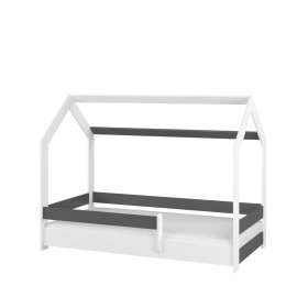 Hausbett Sofia 160x80 cm - grau, BabyBoo