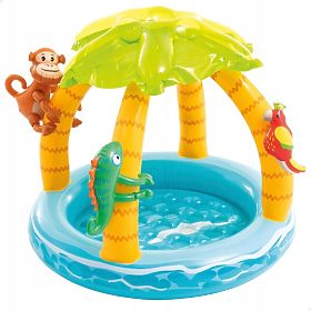 Aufblasbares Kinderplanschbecken Insel mit Dach INTEX 58417