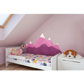 Schaumstoffschutz für die Wand hinter dem Bett Mountains - rosa, VYLEN