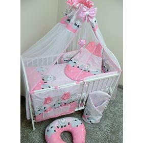 Baby-Bettwäsche-Set 120x90cm LÄMMCHEN - pink, Ankras