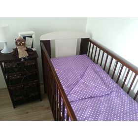 Baby-Bettwäsche-Set Pünktchen Violet, Frotti