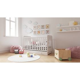Babybett Gitterbett Zuza 140x70 cm mit Sofaseite
