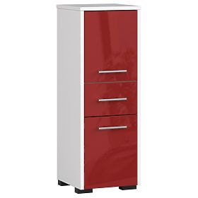 BADEZIMMERSCHRANK FIN SÄULE 30 2D 1SZ 85cm PK ROTER GLANZ