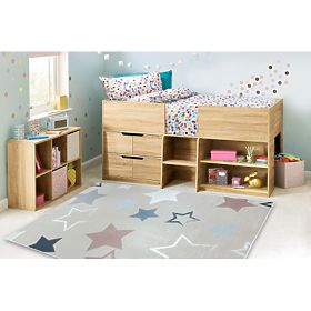 BAMBINO 48130 Waschmatte Sterne für Kinder rutschfest - beige / grau, F.H.Kabis