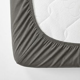 Baumwoll-Spannbettlaken 180x80 cm - dunkelgrau