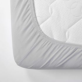 Baumwoll-Spannbettlaken 200x80 cm - grau