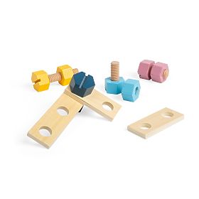 Bigjigs Kiste mit Muttern und Schrauben