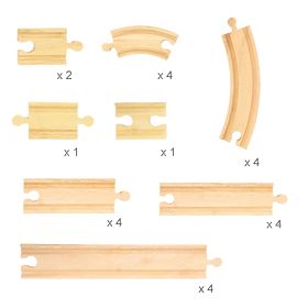 Bigjigs Rail Holzschienen-Set bestehend aus 24 Teilen