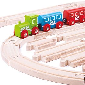 Bigjigs Rail Holzschienen-Set bestehend aus 24 Teilen