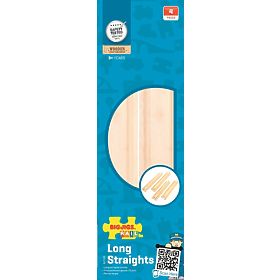 Bigjigs Rail Lange gerade Schienen 21 cm 4 Stk, Bigjigs Rail