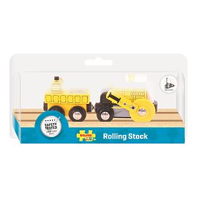 Bigjigs Rail Nachbildung der historischen Rocket-Lokomotive + 2 Gleise