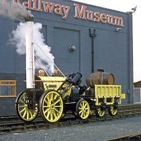 Bigjigs Rail Nachbildung der historischen Rocket-Lokomotive + 2 Gleise