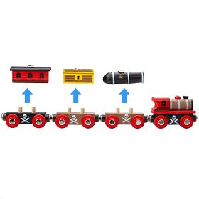 Bigjigs Rail Piratenzug + 3 Gleise