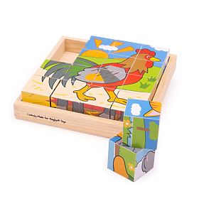 Bigjigs Toys Bilderwürfel Bauernhof, Bigjigs Toys