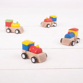 Bigjigs Toys Bunte Holz-Aufzieh-Lokomotive 1 Stk.
