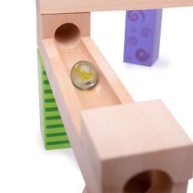 Bigjigs Toys Bunte Kugelbahn aus Holz