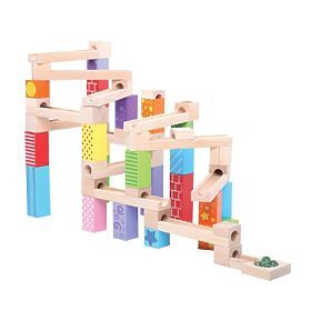 Bigjigs Toys Bunte Kugelbahn aus Holz