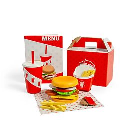 Bigjigs Toys Burger- und Pommes-Set, Bigjigs Toys