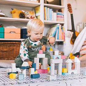 Bigjigs Toys Eimer mit 50 Bausteinen, Bigjigs Toys