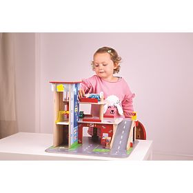 Bigjigs Toys Garage mit Parkplatz