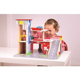 Bigjigs Toys Garage mit Parkplatz