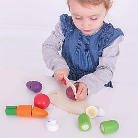 Bigjigs Toys Gemüse in einer Kiste schneiden