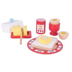 Bigjigs Toys Holz Frühstücksset, Bigjigs Toys