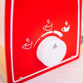 Bigjigs Toys Holz-Kaffeemaschine rot, Bigjigs Toys
