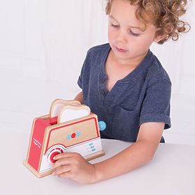 Bigjigs Toys Holztoaster mit Punkten