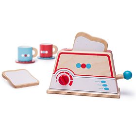 Bigjigs Toys Holztoaster mit Punkten, Bigjigs Toys