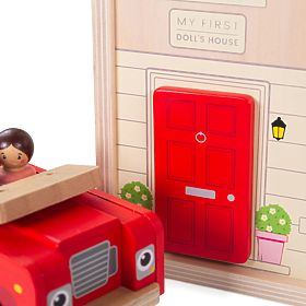 Bigjigs Toys Klappbares Puppenhaus mit Zubehör, Bigjigs Toys