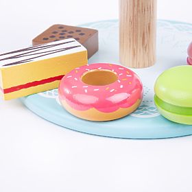 Bigjigs Toys Kuchenständer mit Törtchen, Bigjigs Toys