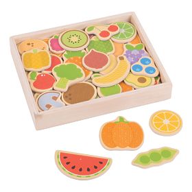 Bigjigs Toys Obst- und Gemüsemagnete