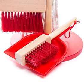 Bigjigs Toys Reinigungs-Spielset rot