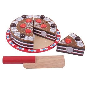 Bigjigs Toys Schokoladenkuchen schneiden