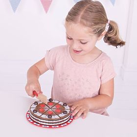 Bigjigs Toys Schokoladenkuchen schneiden