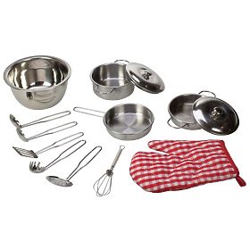 Bigjigs Toys Set aus Metallgeschirr