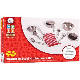 Bigjigs Toys Set aus Metallgeschirr