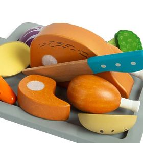 Bigjigs Toys Set Gebratenes Hähnchen mit Gemüse