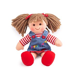 Bigjigs Toys Stoffpuppe Hattie 28 cm, Bigjigs Toys