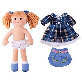 Bigjigs Toys Stoffpuppe Katie 34 cm, Bigjigs Toys