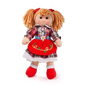 Bigjigs Toys Stoffpuppe Mandie 34 cm, Bigjigs Toys